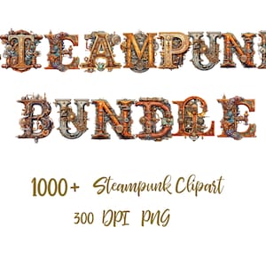 Pacote de clipart Steampunk, animais Steampunk, máquinas, veículos, flores Steampunk, anjos, cães de fontes, itens Steampunk ...