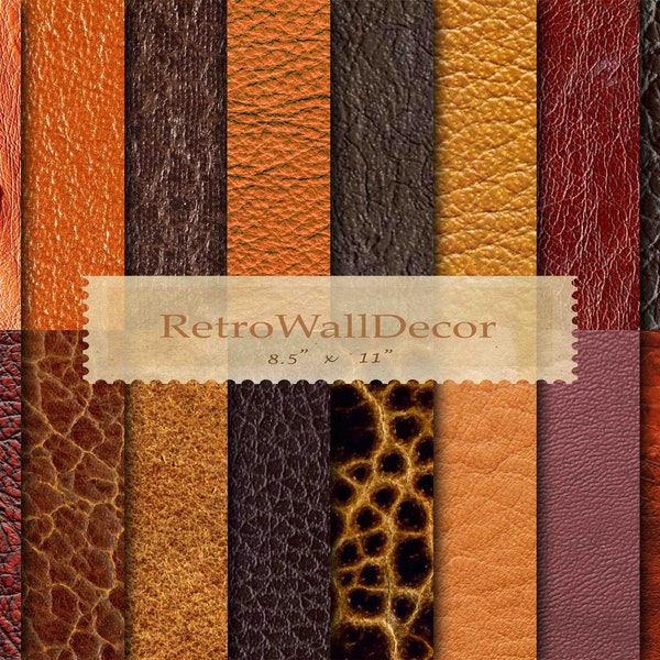 Digital leather, leather textures, leather background, brown leather, Leather Scrapbook,  leather pattern 8.5x11 Buy 2 Get 1 FREE