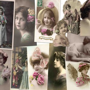 Vintage fotokaarten, Victoriaanse kaarten, fotokaarten, vintage illustraties, kinderfoto, vintage afbeelding Buy 2 Get 1 FREE