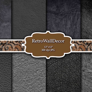 Schwarzes Leder, Lederhintergrund, Lederstruktur, schwarzer Wandhintergrund, schwarzer Hintergrund, schwarzes Papier 12x12 Kaufen 2 Get 1 GRATIS
