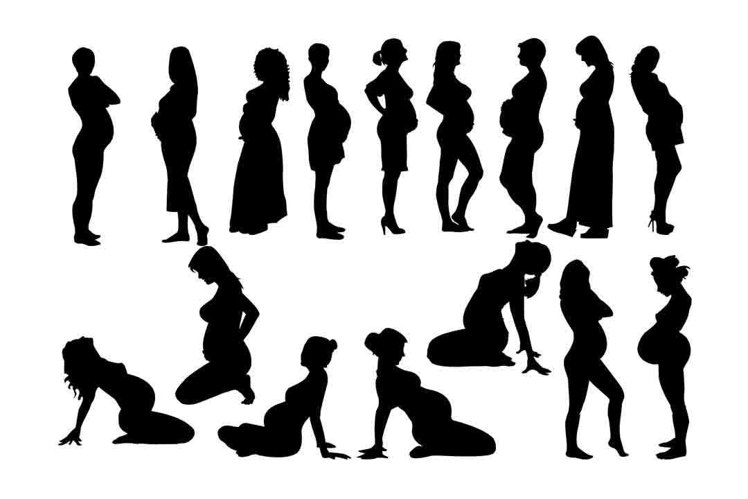 Download Woman Silhouette Pregnant woman svg pregnant girl svg | Etsy
