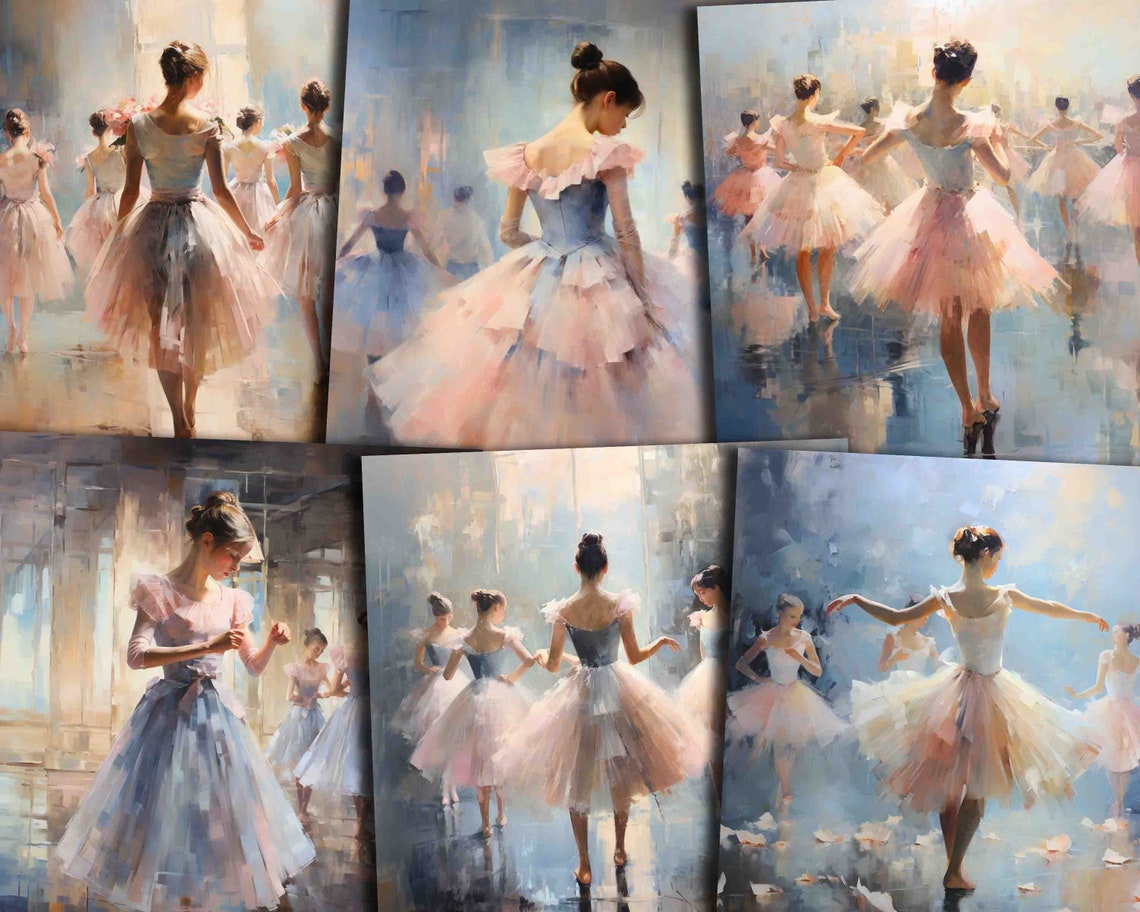 Watercolor Ballet Digital Paper: Ballerina Backgrounds (JPG) (digital ...