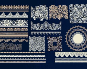 Doily Clipart, Digital lace, Border ClipArt, Vintage lace pattern, Lace SVG, lace cut file, lace cricut wedding invitation Buy 2 Get 1 FREE