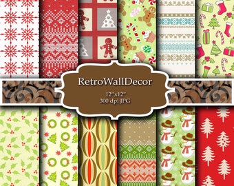 Christmas digital paper, christmas tree, Holiday Papers, winter paper, Christmas Patterns, Christmas Background Buy 2 Get 1 FREE