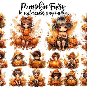 Pumpkin fairies, Fairy clipart, Watercolor clipart, Pumpkin Fairy image, Fantasy image, Pumpkin fairy PNG, Fairy nursery Buy 2 Get 1 FREE