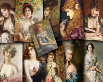 Victorian Women Portrait Art: Old Masters Printable (8.5x11" JPG)