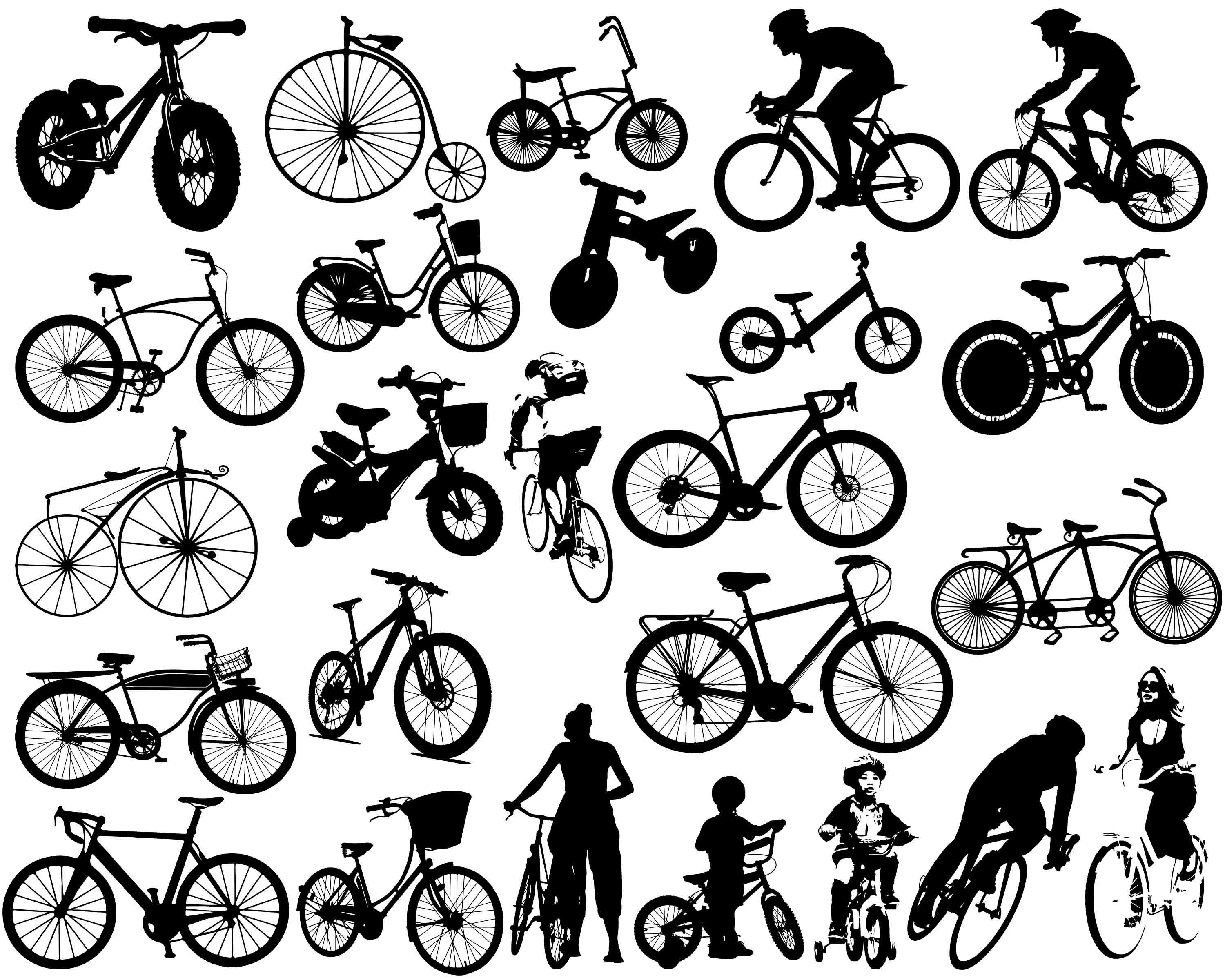 Download Bicycle Silhouette Bicycle Clipart Bicycle Svg Vintage Etsy