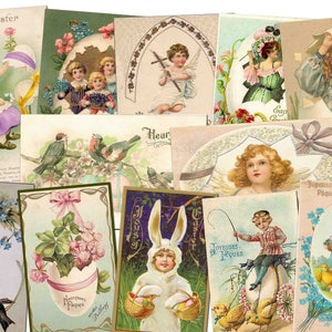 Cartolina di Pasqua vintage, Illustrazione vintage, Cartoline di Pasqua, Cartoline di Pasqua, Cartolina antica, Clipart di Pasqua, Immagine di Pasqua ACQUISTA 2 RICEVI 1 GRATIS