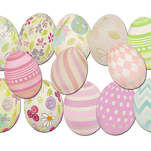 Easter Eggs Clipart, Floral Easter Egg, Colorful Egg, Ephemera Easter egg, Spring Clip Art, Rustic Easter BUY 2 GET 1 FREE