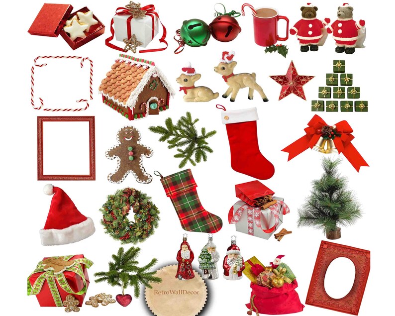 Weihnachten Clip Art Weihnachtsgeschenke weihnachtscliparts | Etsy