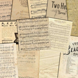 Music Digital Paper, Music Sheets Paper, Old music sheet, Vintage Handwriting, Vintage paper, distressed paper, aged paper Buy 2 Get 1 FREE