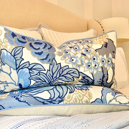 Monogrammed Lumbar Pillow Cover Etsy