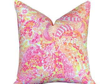 Lilly Pulitzer Outdoor Pillow Cover: Tiki Orange Urchin, 22"