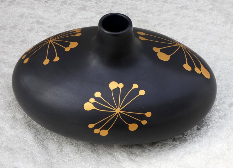 Black Ikebana Vase Ceramic Flower Vase. Japanese Style. Etsy
