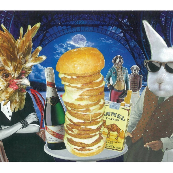 BURGER TOWER - art collage