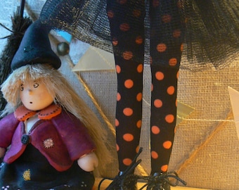 Halloween blythe Doll tights handmade in Paris France