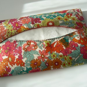 Pocket tissue holder in liberty fabric paper handkerchiefs image 1