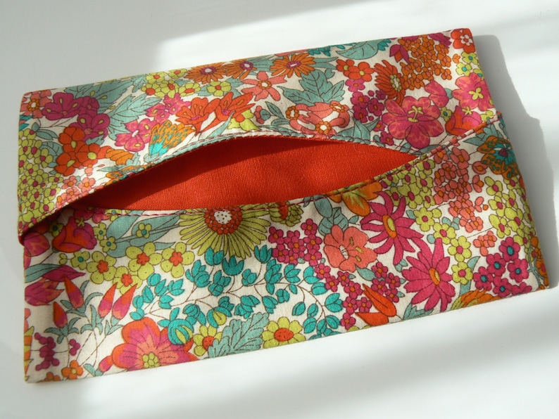 Pocket tissue holder in liberty fabric paper handkerchiefs image 2