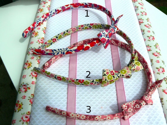 Liberty of london headband with bow handmade in Paris