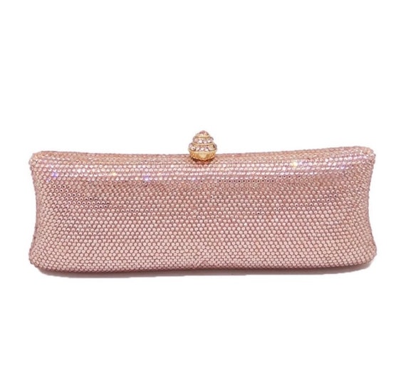rose gold prom clutch