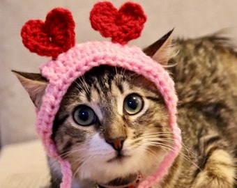 Bandeau de cœur pour chats, accessoires pour chats de la Saint-Valentin, accessoire photo pour chats pour la Saint-Valentin, accessoires pour chats mignons, vêtements pour chats