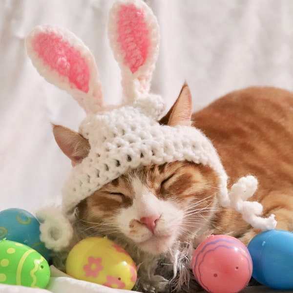 Bunny oren voor katten, Easter Bunny kostuum voor katten, Pasen konijn oorschelpen voor katten, kat Easter Bunny hoed, Pasen foto Prop voor kat, Pasen kat