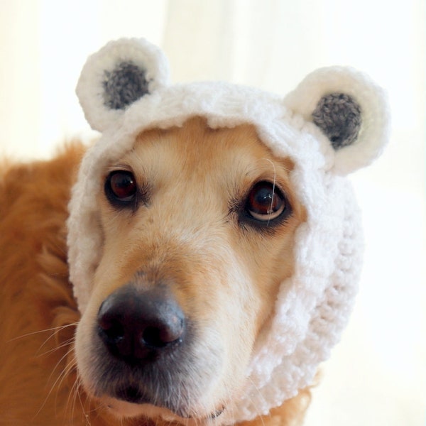 Bear Snood for Dogs, Bear Ears for Large Dogs, Bear Dog Costume, Teddy Bear Hat for Dogs, Dog Bear Outfit, Bear Hat for Dogs, Dog Bear Ears