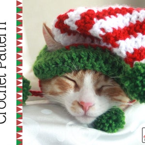 Crochet Pattern: Elf Hat for Cats, Cat Elf Hat Pattern, Christmas Crochet Pattern for Pets / Cat Lovers, Cat Elf Hat Crochet Pattern