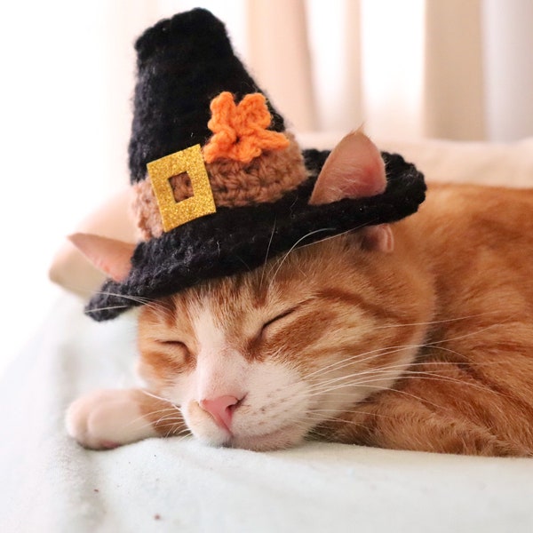 Chapeau de pèlerin de Thanksgiving pour chats, chapeau de pèlerin colonial avec trous pour feuilles et oreilles, accessoire pour chat de Thanksgiving, joli chapeau pour chats