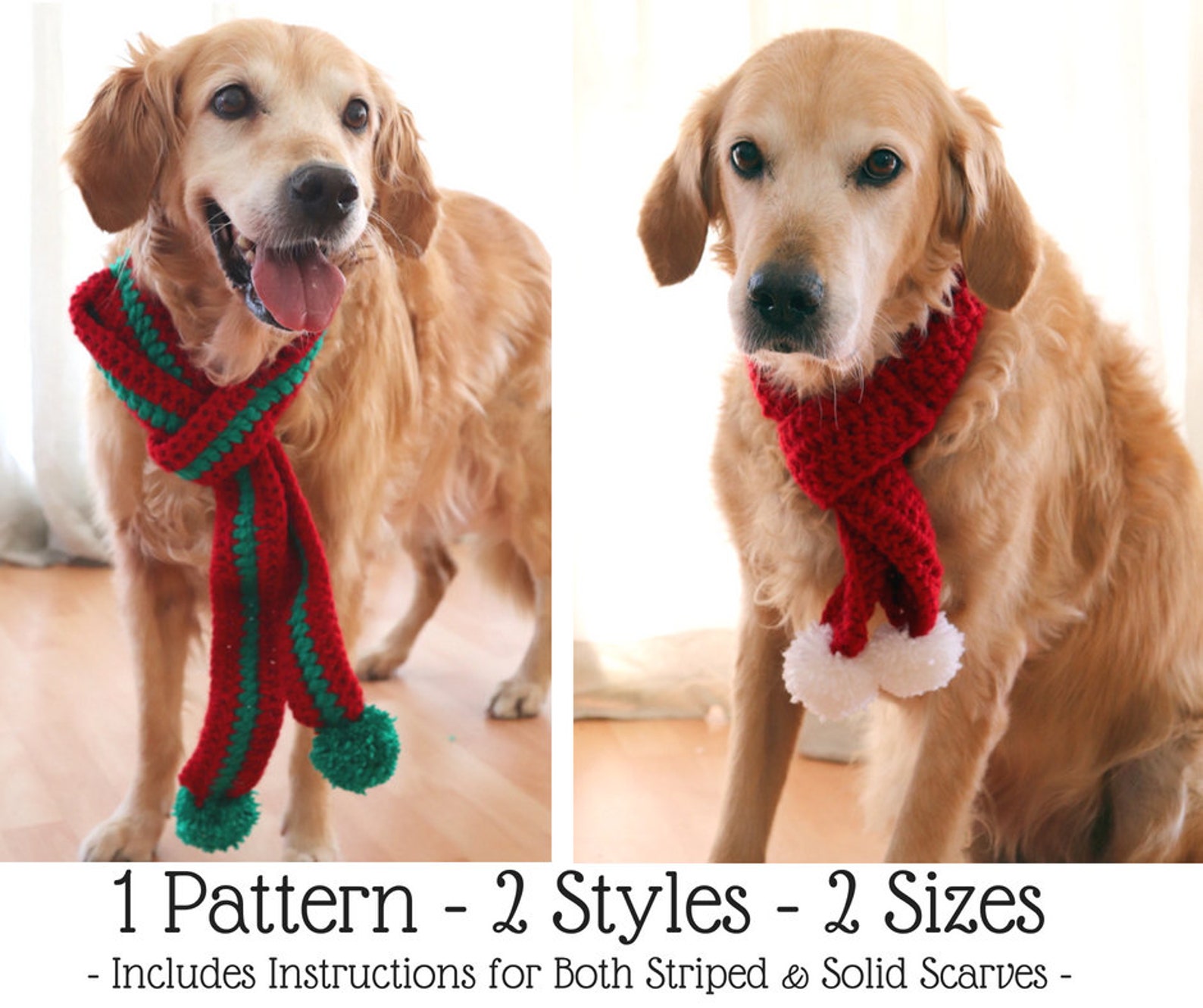 Dog Scarf Crochet Pattern PDF Crochet Pattern for Medium Etsy