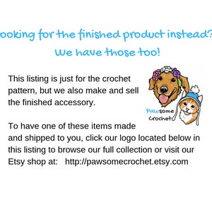 CROCHET PATTERN: Cat Flower Headband / Collar. Instant Download PDF Crochet Instructions for Flower Costume for Pets with Video Support image 4