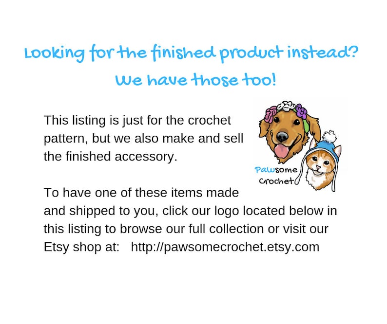 CROCHET PATTERN: Cat Flower Headband / Collar. Instant Download PDF Crochet Instructions for Flower Costume for Pets with Video Support image 4