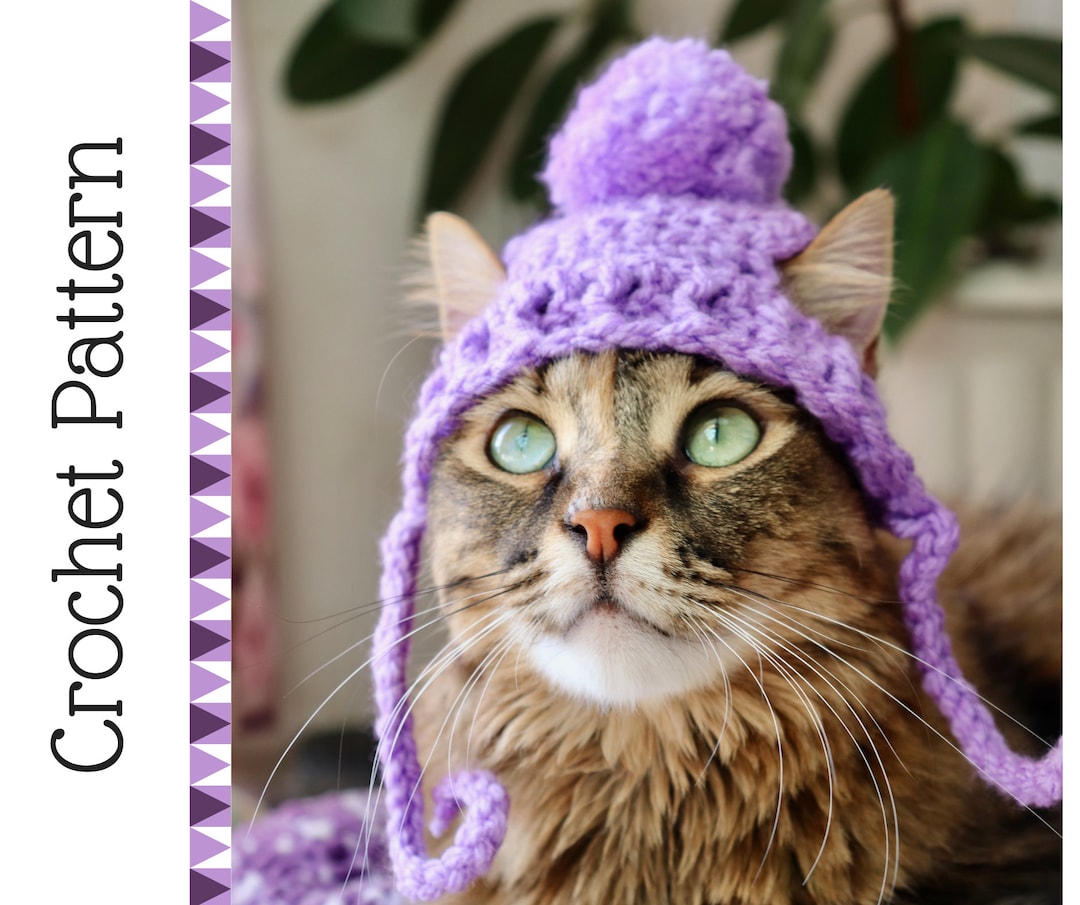 Crochet Cat Hat Pattern, Quick and Easy Crochet Pattern for Cats