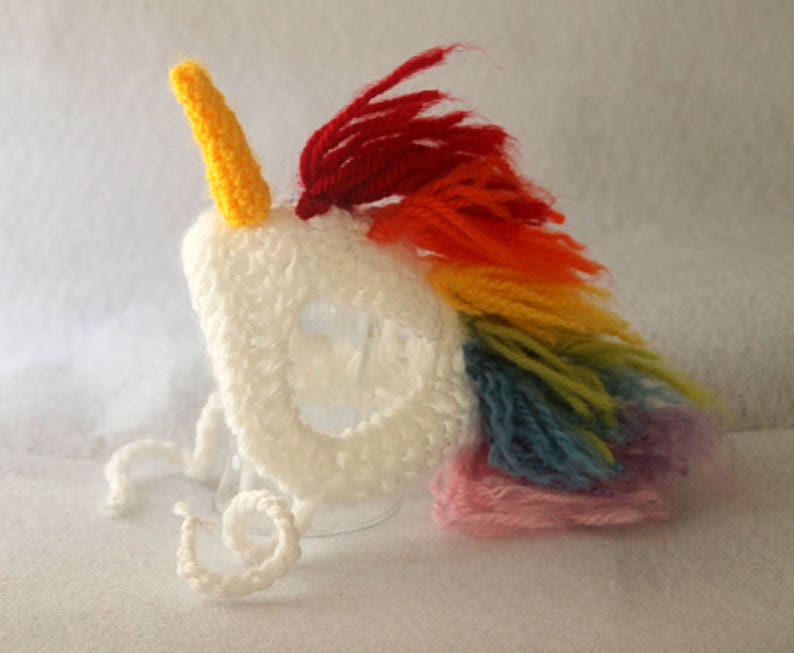 Crochet Pattern for Unicorn Cat Hat, Crochet Unicorn Hat Pattern for Cats / XS Dogs, Easy Crochet Pet Costume Pattern, Cat Hat Pattern image 8