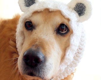 Bear Snood for Dogs, Bear Ears for Large Dogs, Bear Dog Costume, Teddy Bear Hat for Dogs, Dog Bear Outfit, Bear Hat for Dogs, Dog Bear Ears