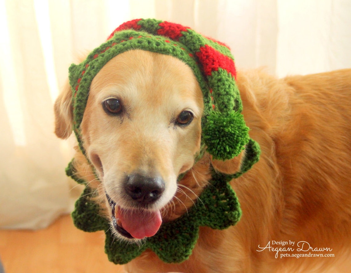 Elf Collar for Dogs Elf Collar Cover Holiday Dog Costume - Etsy