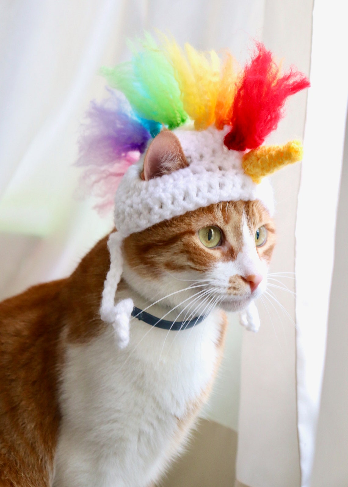 Unicorn Hat for Cats Unicorn Hat for Small Dogs Unicorn Mane Etsy