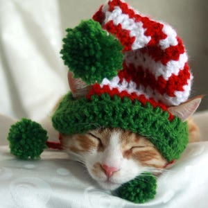 Elf Hat for Cats Cat Elf Hat Holiday Cat Hat Christmas Hat - Etsy