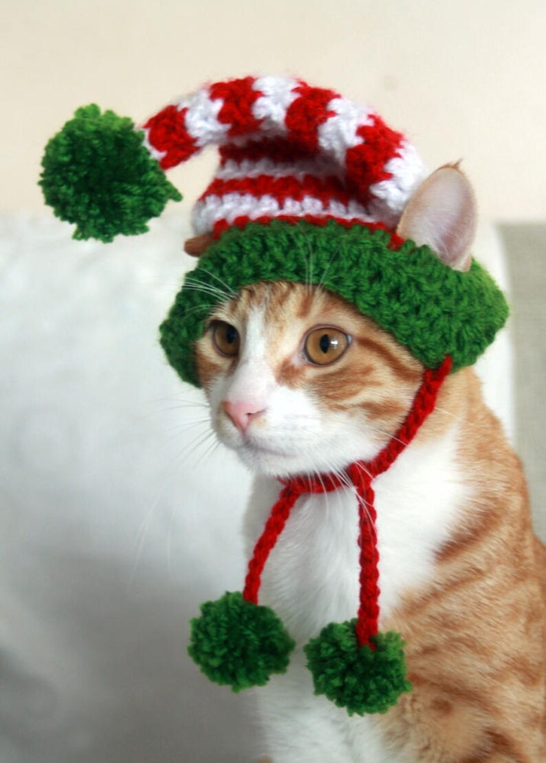 Elf Hat for Cats Cat Elf Hat Holiday Cat Hat Christmas Hat - Etsy