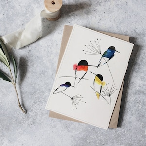 Carte de souhaits - Colibris ou casquettes