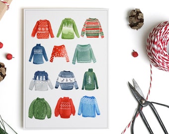Greeting card - Christmas sweaters
