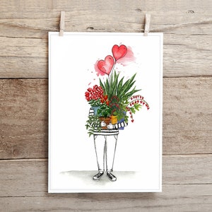 Carte de souhaits - Amour des plantes