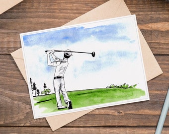 Greeting card - Golf player