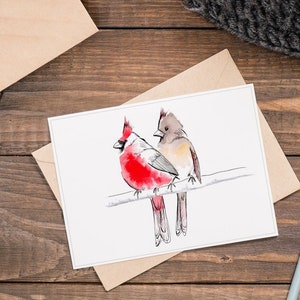 Carte de souhaits - Amoureux - Cardinal
