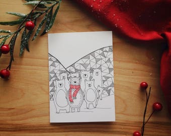 Christmas card, Greeting card - Polar bear
