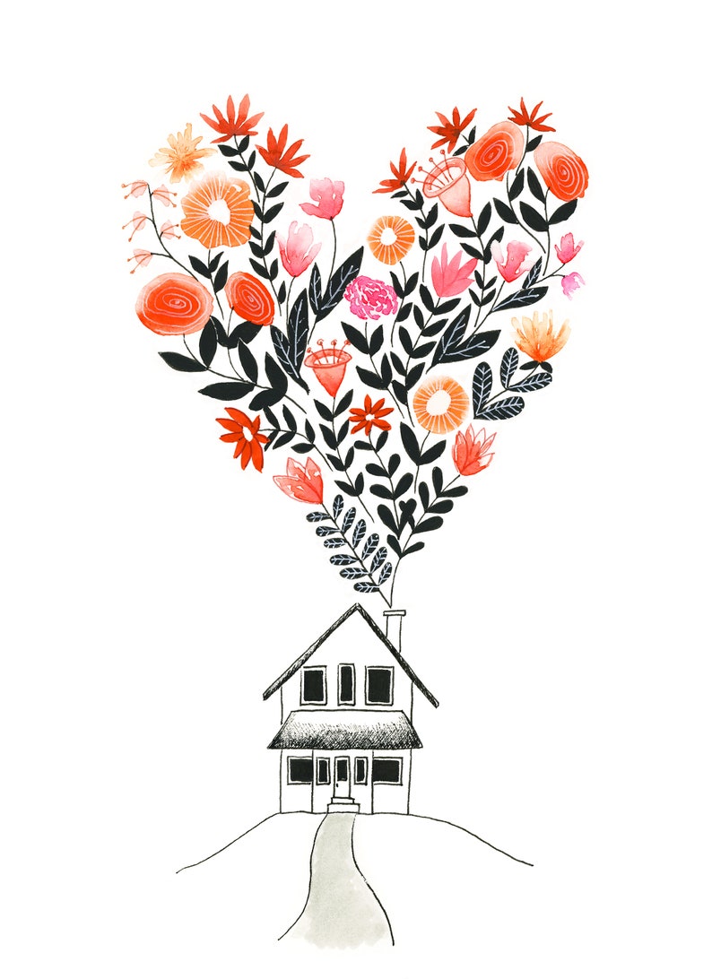 Carte de souhaits - Maison d'amour image 5