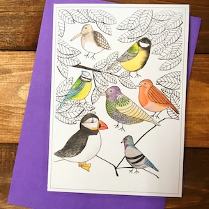 Carte de souhaits - Oiseaux