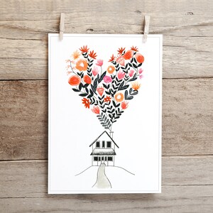 Carte de souhaits - Maison d'amour image 2
