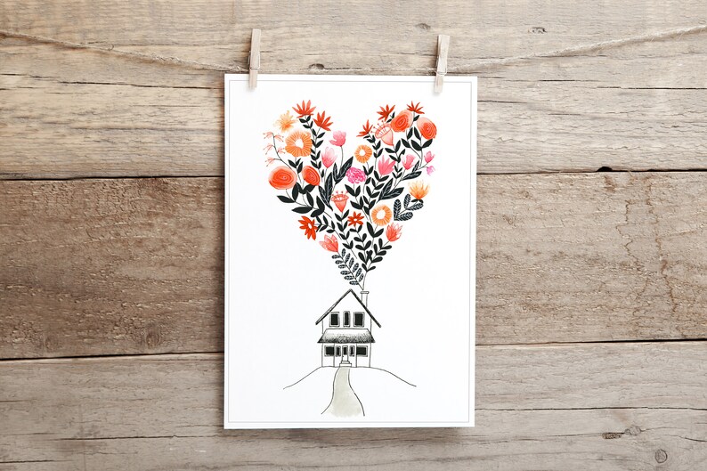 Carte de souhaits - Maison d'amour image 2