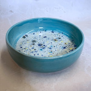 Shoreline Ceramic Pasta Bowl, colourful pasta bowl, handmade pasta bowl, made in Scotland
